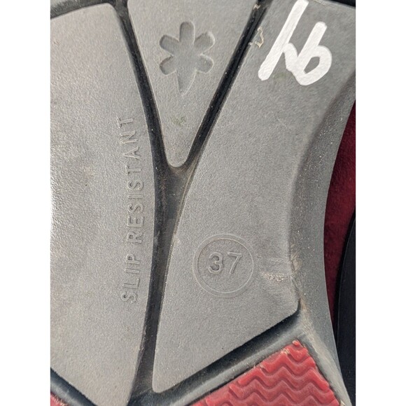 Dansko Eartha Red Suede Clogs Women’s EU 37 / US 6.5 To 7 Mule Slip On Shoes - Picture 9 of 11